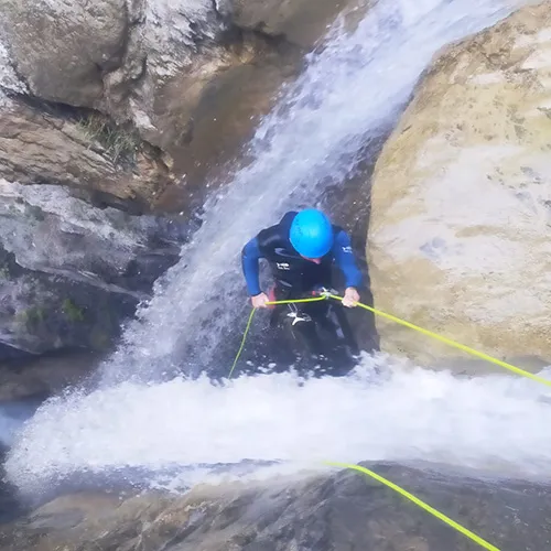 Photo de groupe dans le canyon de Versoud, dans le Vercors
